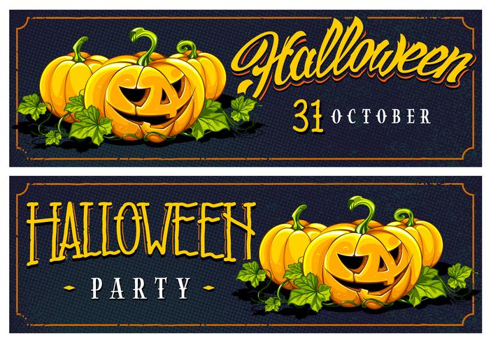 Halloween Web Banners Vector diseños