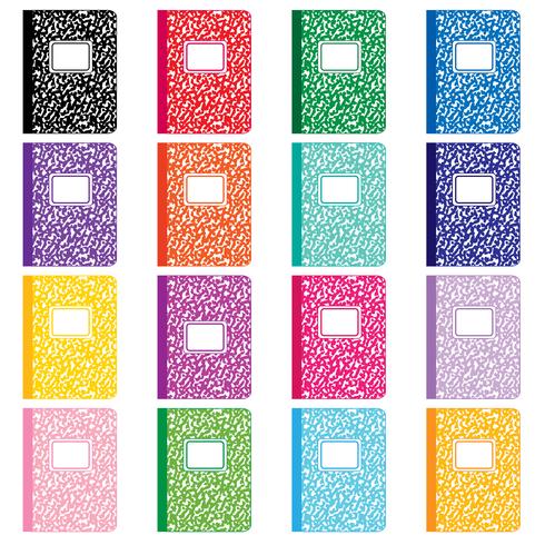 cuadernos de composición clipart vector