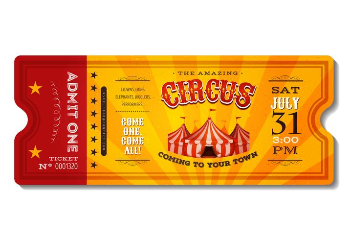 Vintage Circus Ticket vector