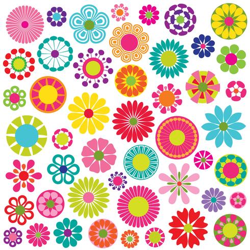 mod flowers vector graphics