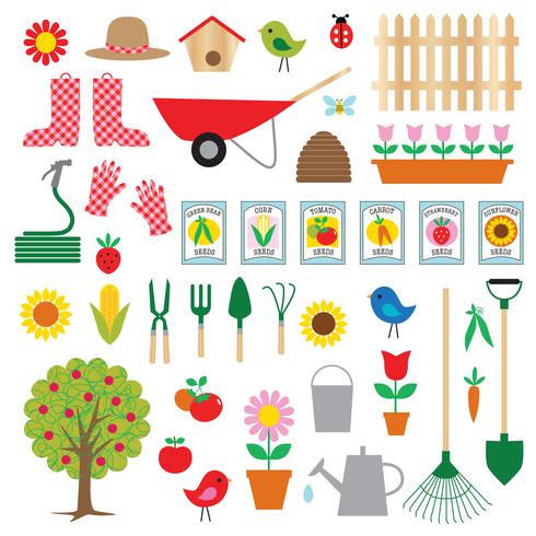 Gardening clipart vector