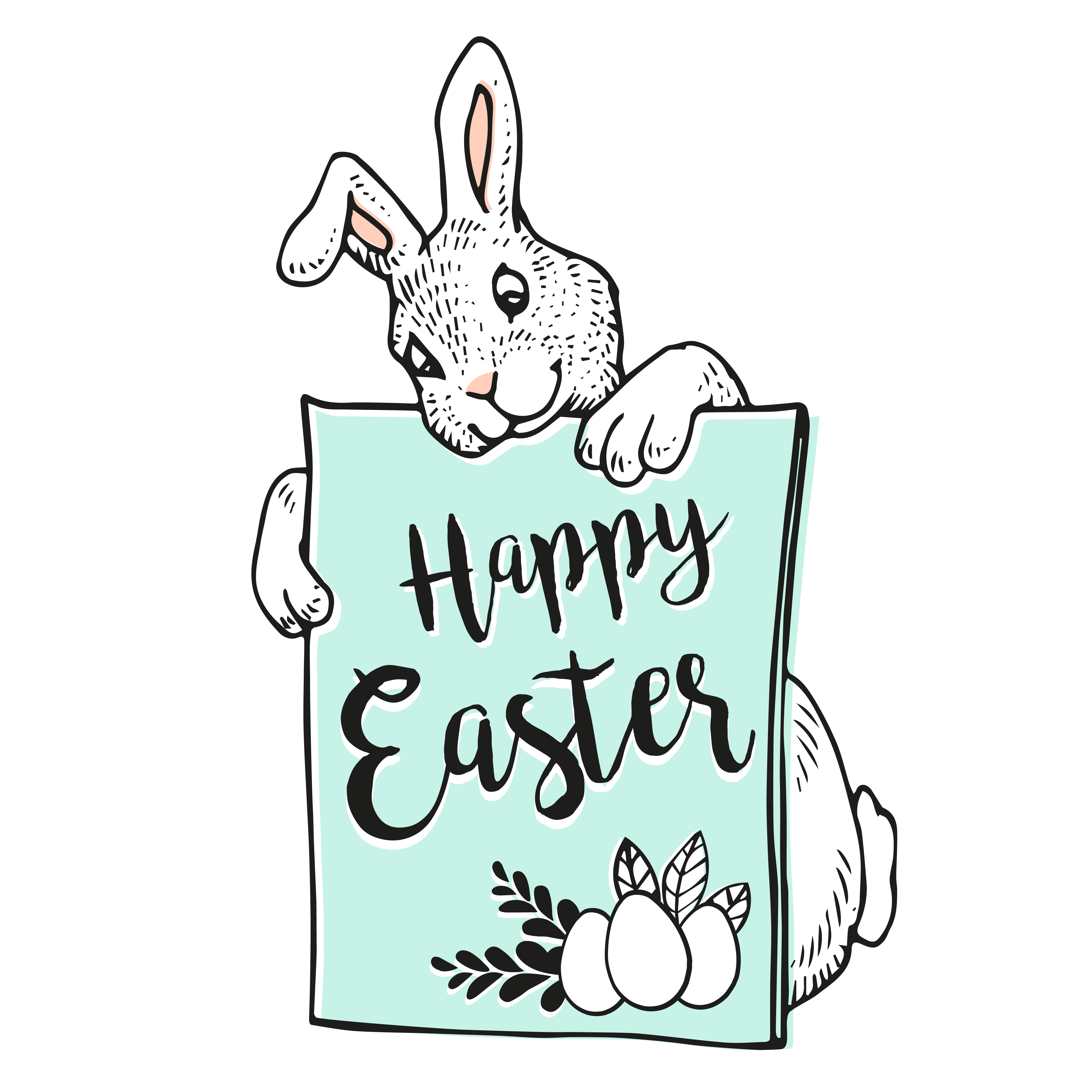 Download Happy Easter Bunny Banner. - Download Free Vectors ...