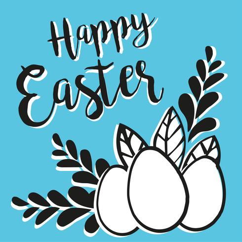 Happy Easter banner.  vector