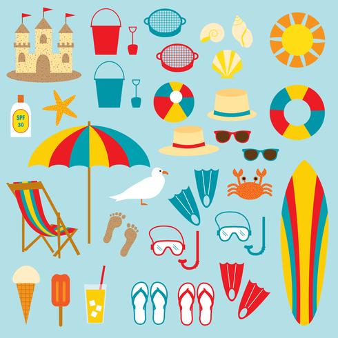  Beach clipart vector