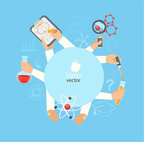 concept of science and education vector