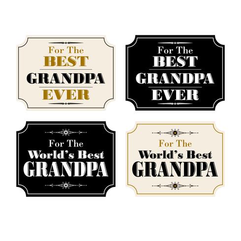 grandpa Fathers day placard graphics vector