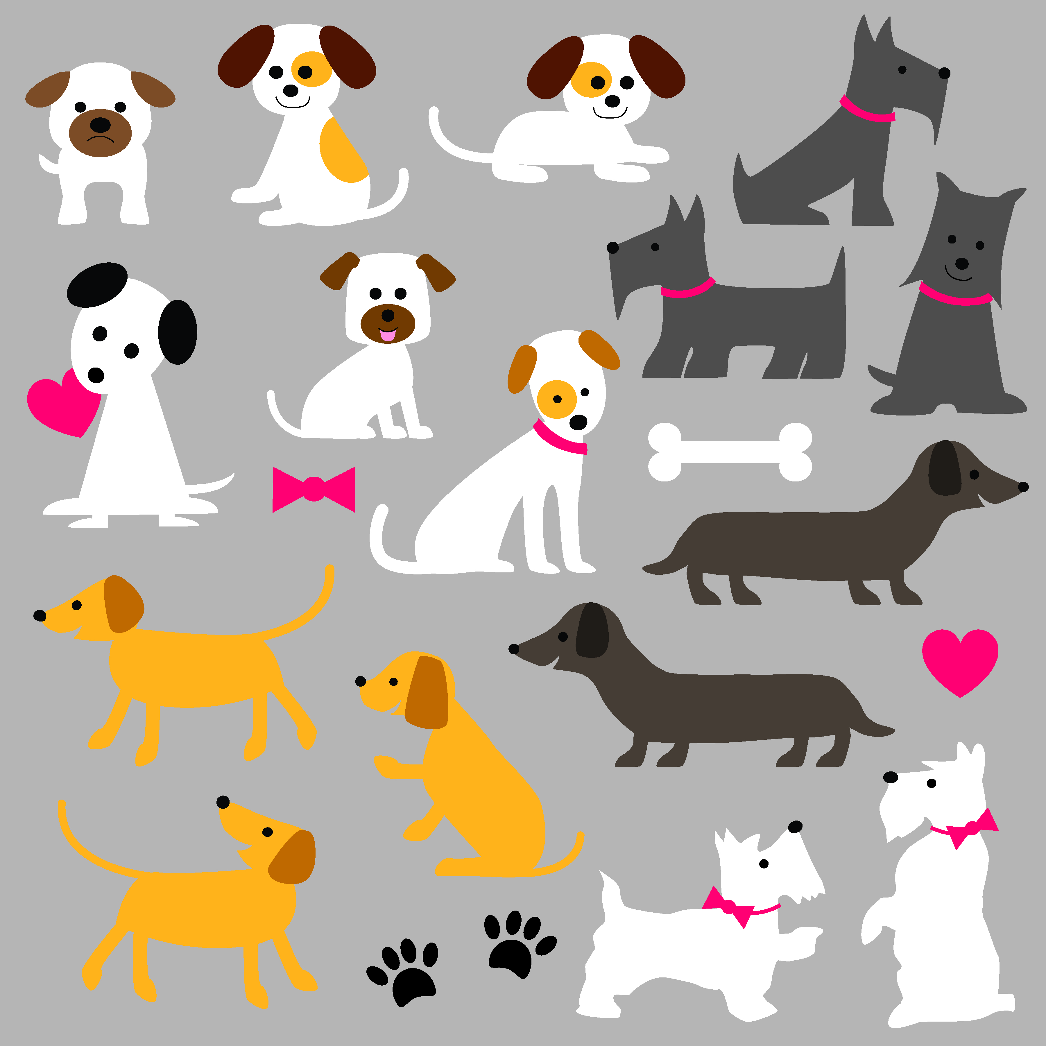 cute dog clipart 335322 Vector Art at Vecteezy