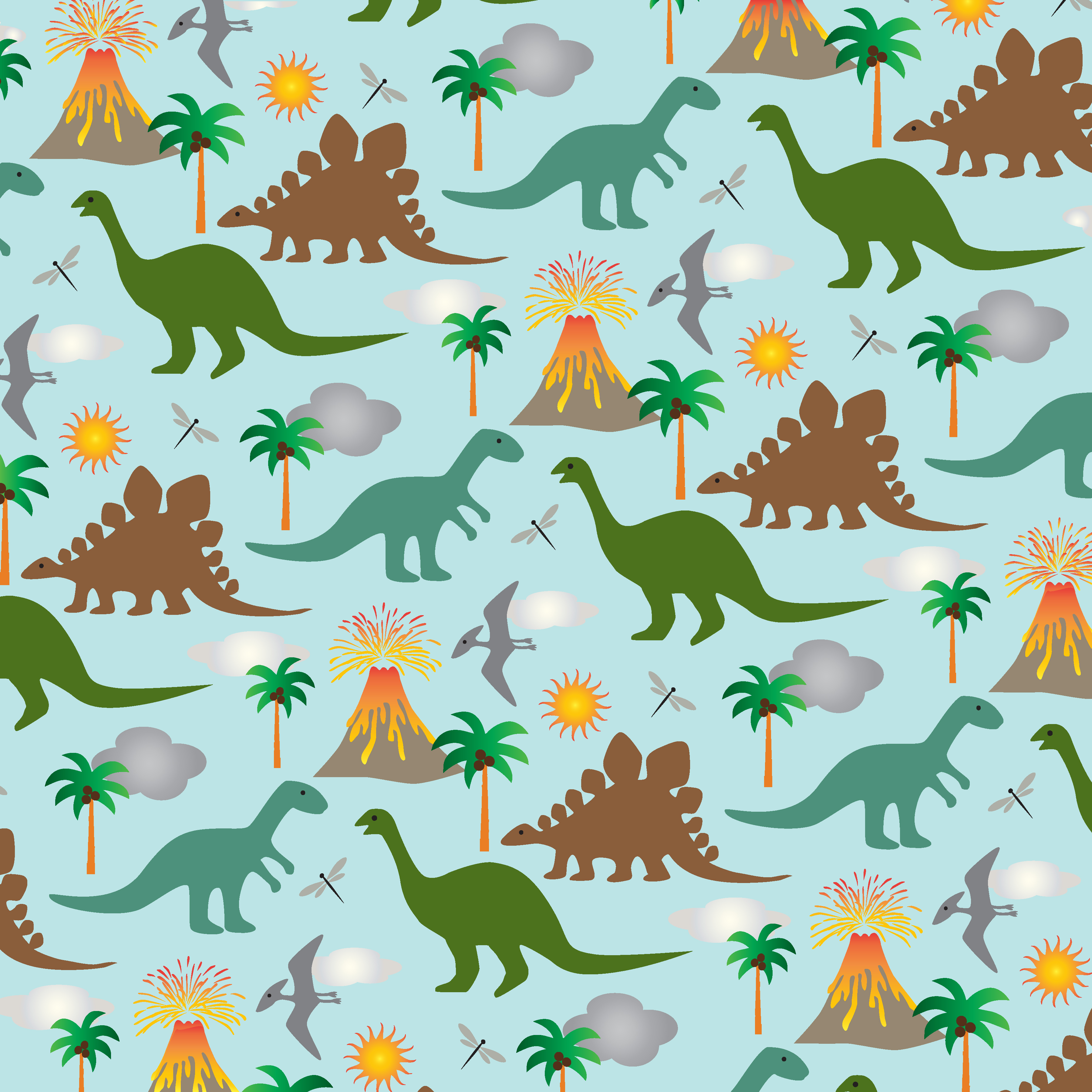 dinosaur scene background pattern 335324 Download Free Vectors