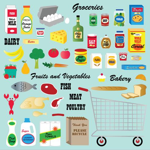 grocery store clipart	 vector