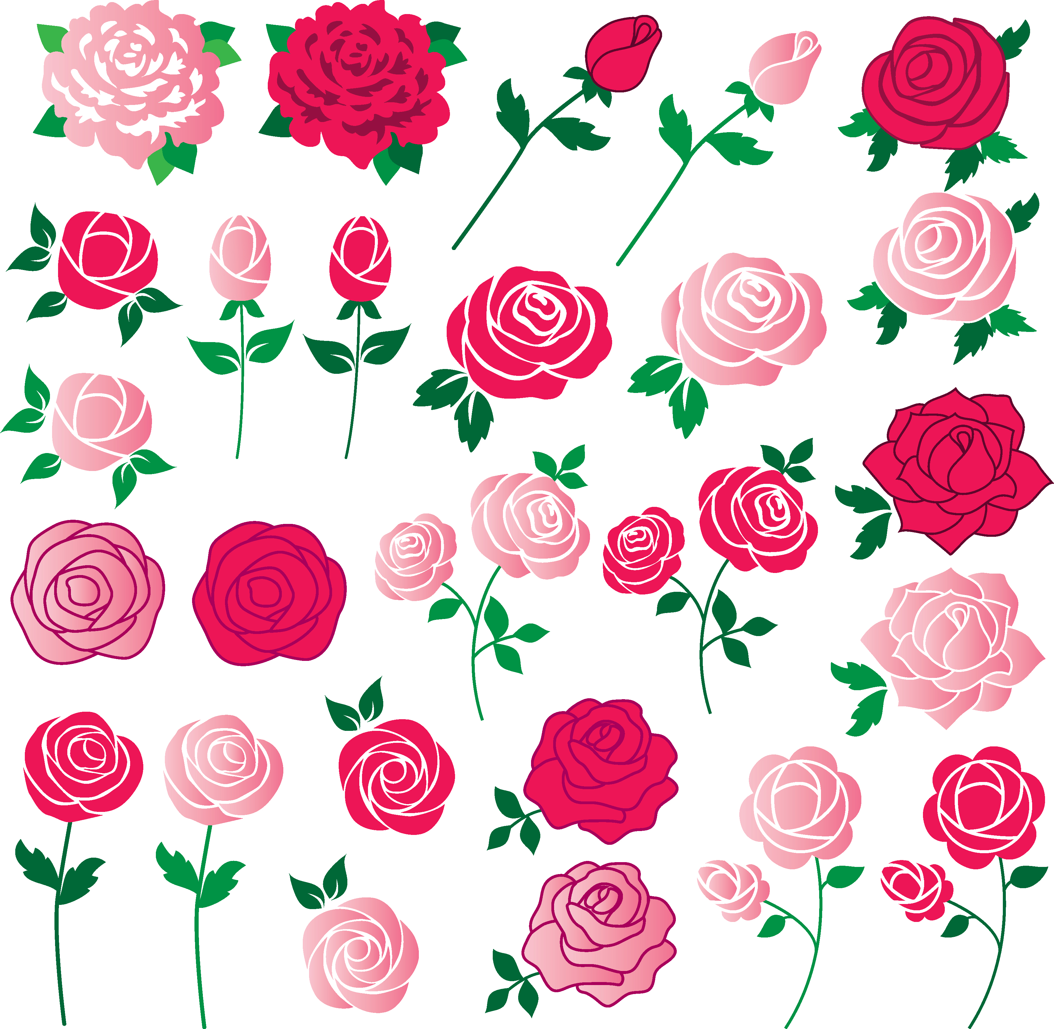 Rose Clipart 335354 Vector Art At Vecteezy