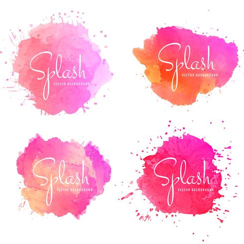 Abstract colorful splash set vector