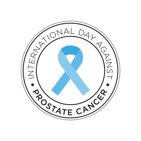 International Day Against Prostate Cancer Stamp	 vector