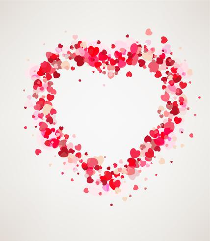 Happy Valentines day card frame vector