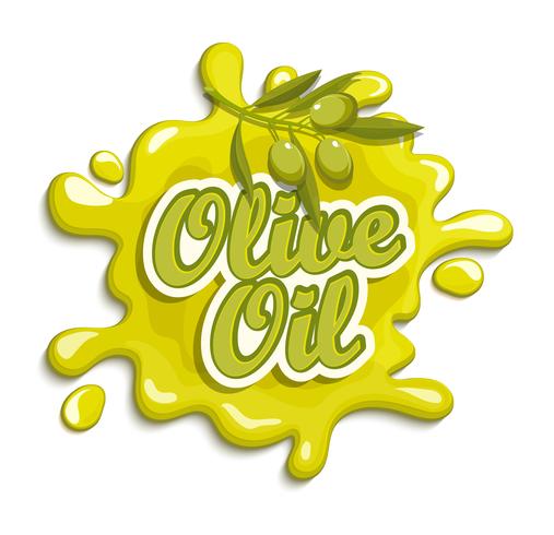 Etiqueta del aceite de oliva. vector