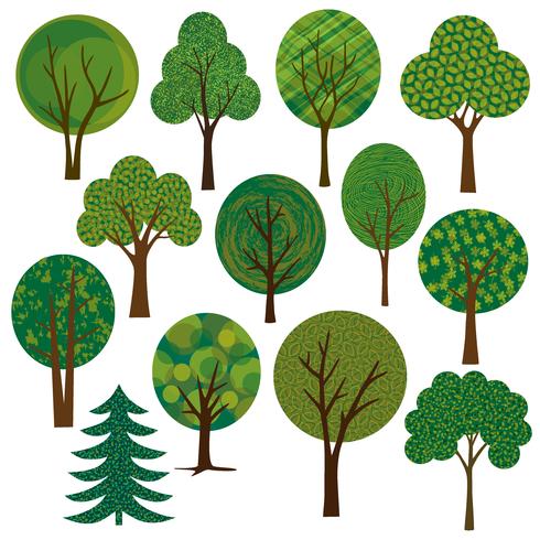 vector árboles clipart