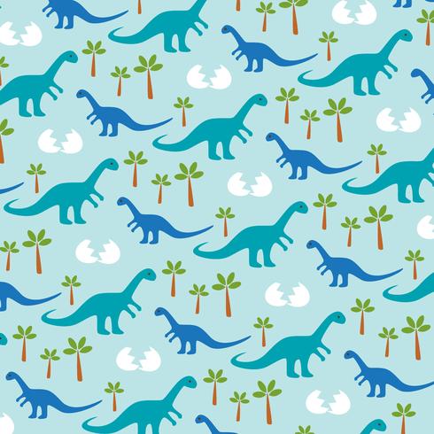 baby dinosaur background pattern vector