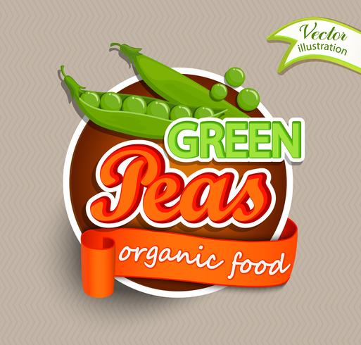 Green peas  vector