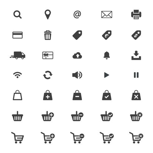 Vector conjunto de iconos de web.