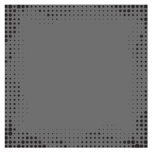 Gray gradient frame background with halftone dots.  vector