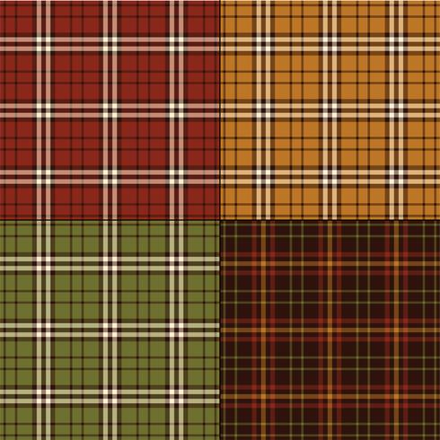 Thanksgiving colors plaids vector