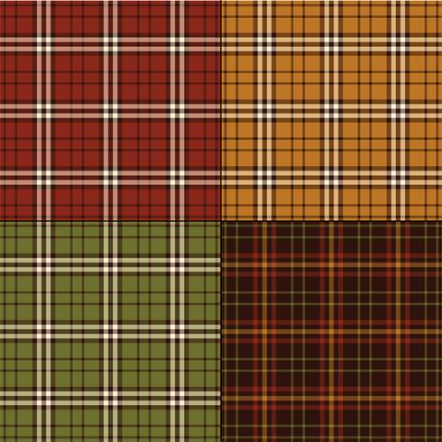 Thanksgiving colors plaids vector