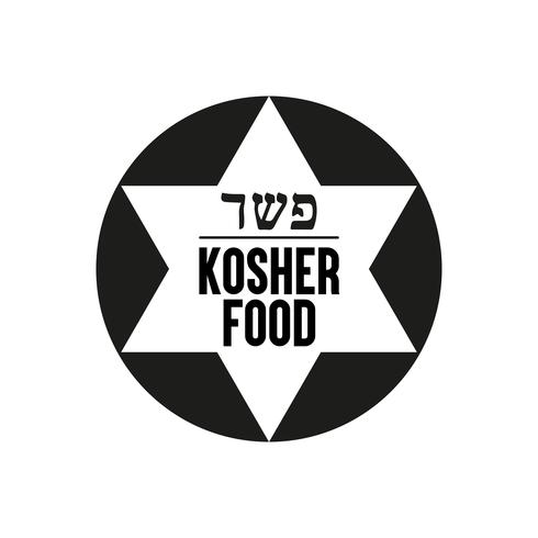 Icono de comida kosher. vector