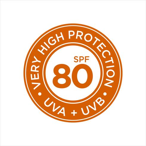 UV, sun protection, Very high SPF 80  vector