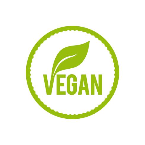 Icono de comida vegana. vector