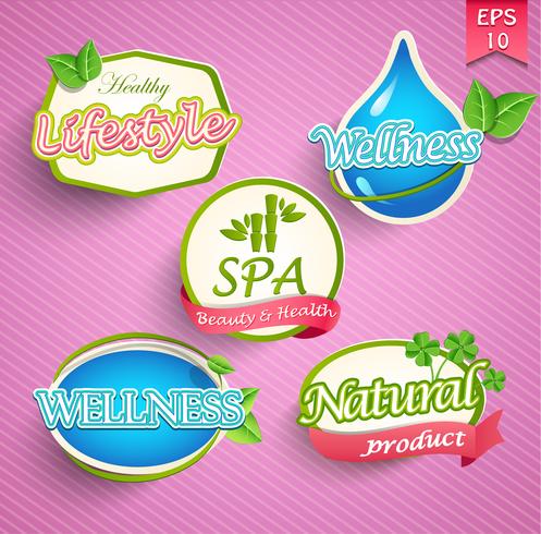 Set of healthy lifestyle vector