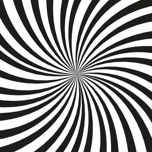 Fondo blanco y negro brillante de los rayos. Efecto Twister. vector