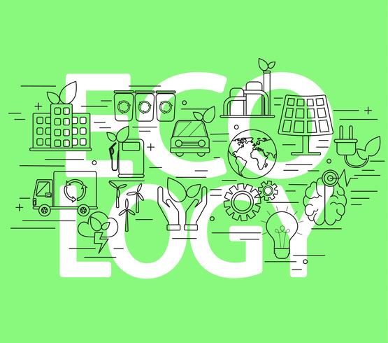 Concept of ecology. vector