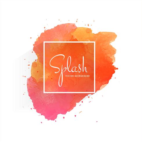 Abstract hand drawn watercolor colorful splash  background  vector