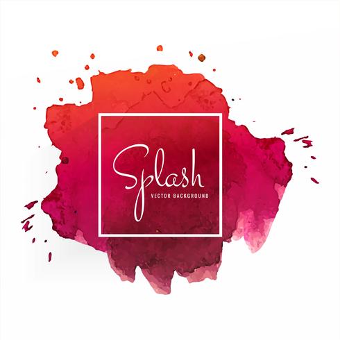 Abstract hand drawn watercolor colorful splash  background  vector