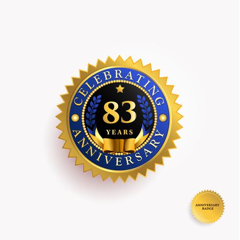 Years Anniversary Gold Badge vector