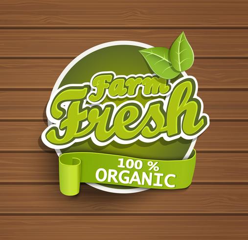 Farm fresh label. vector