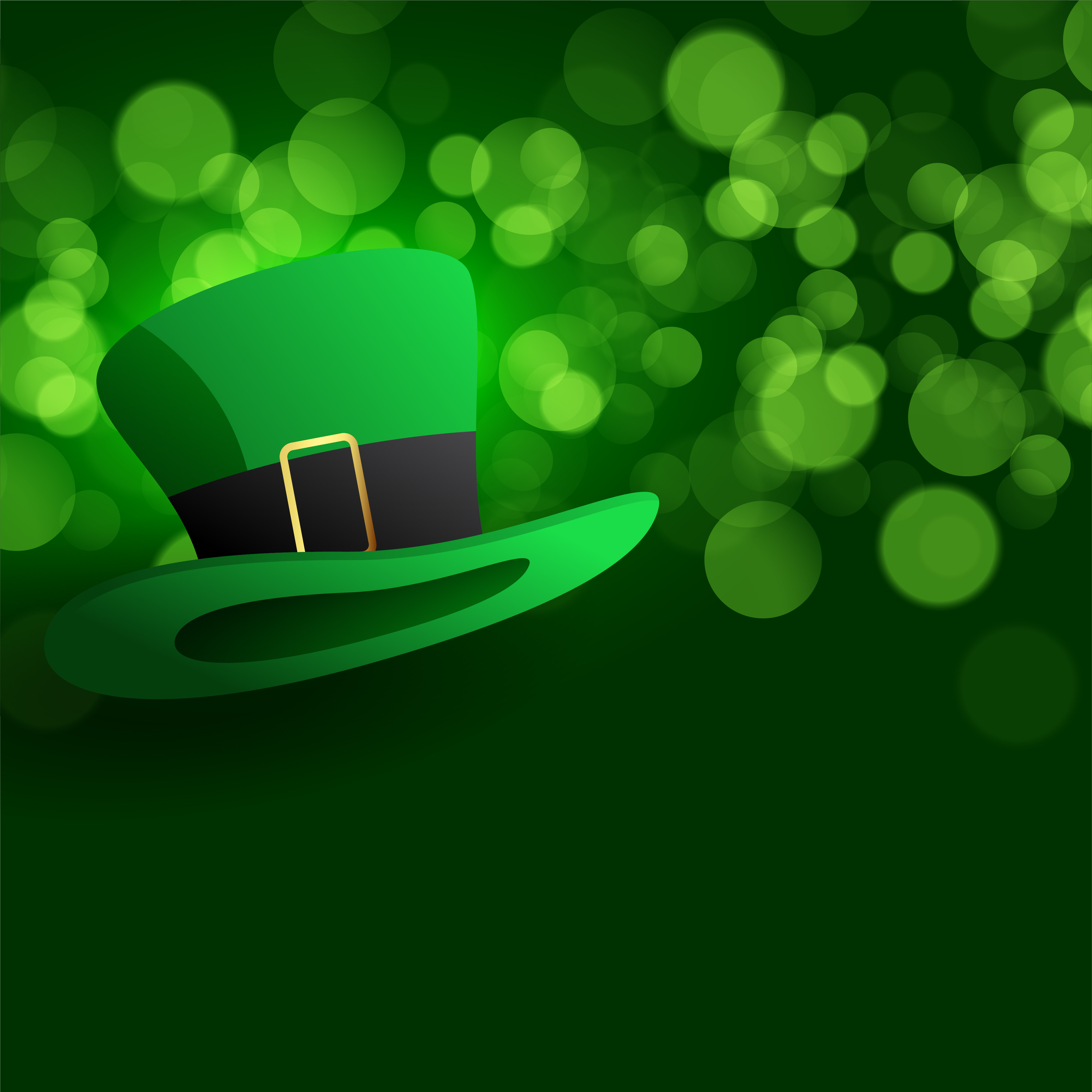 leprechaun hat on green background - Download Free Vector Art, Stock