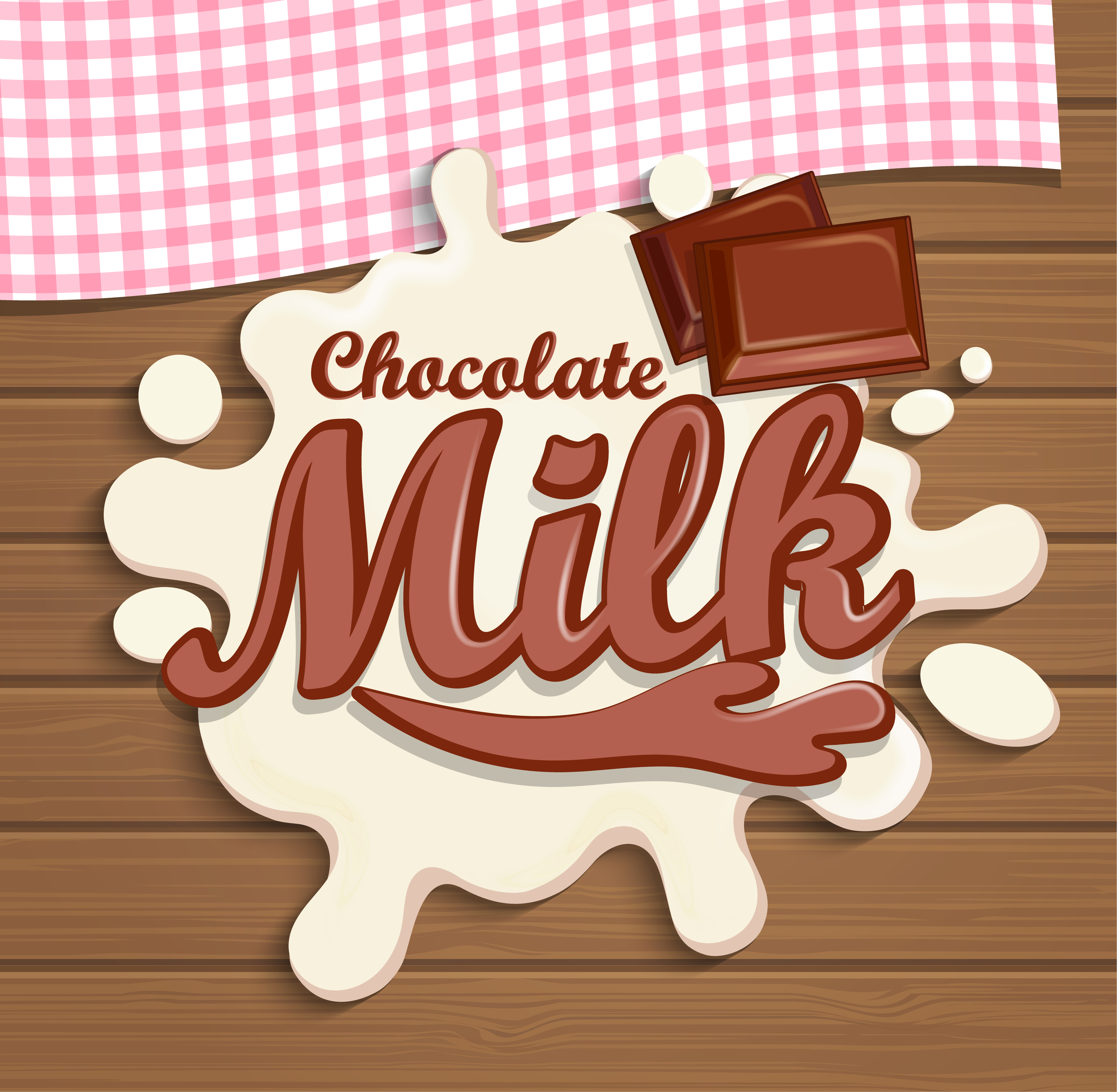 chocolate milk splash vector