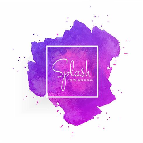 Abstract watercolor stain with splash colorful design vector