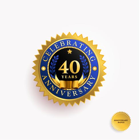 Years Anniversary Gold Badge vector