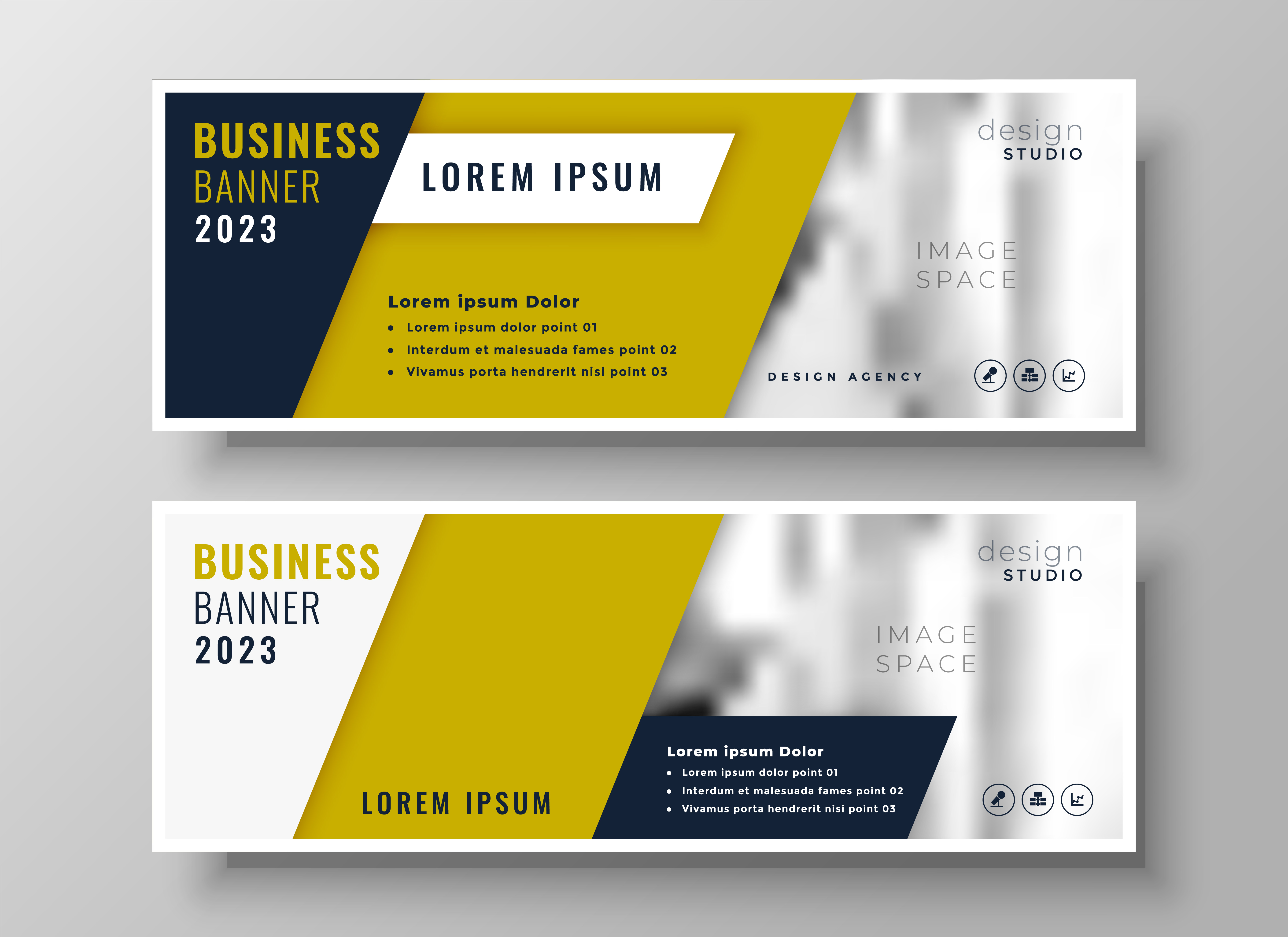 professional geometric business banner template design - Download Free