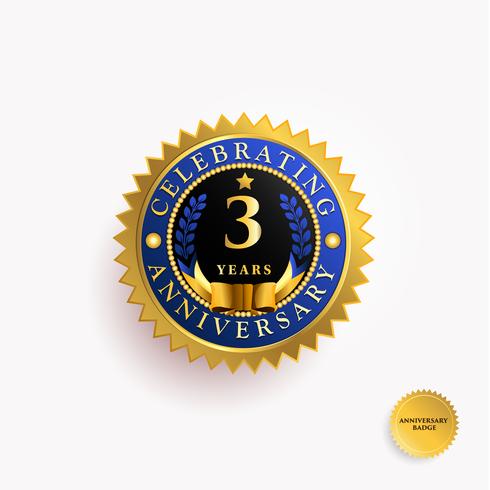 Years Anniversary Gold Badge vector