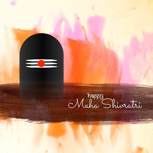 Fondo de saludo festival Mahashivratri abstracto vector