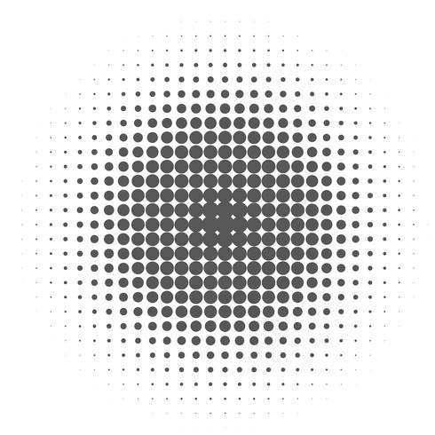 Pop Art Background, Black halftone dots on white Background.  vector