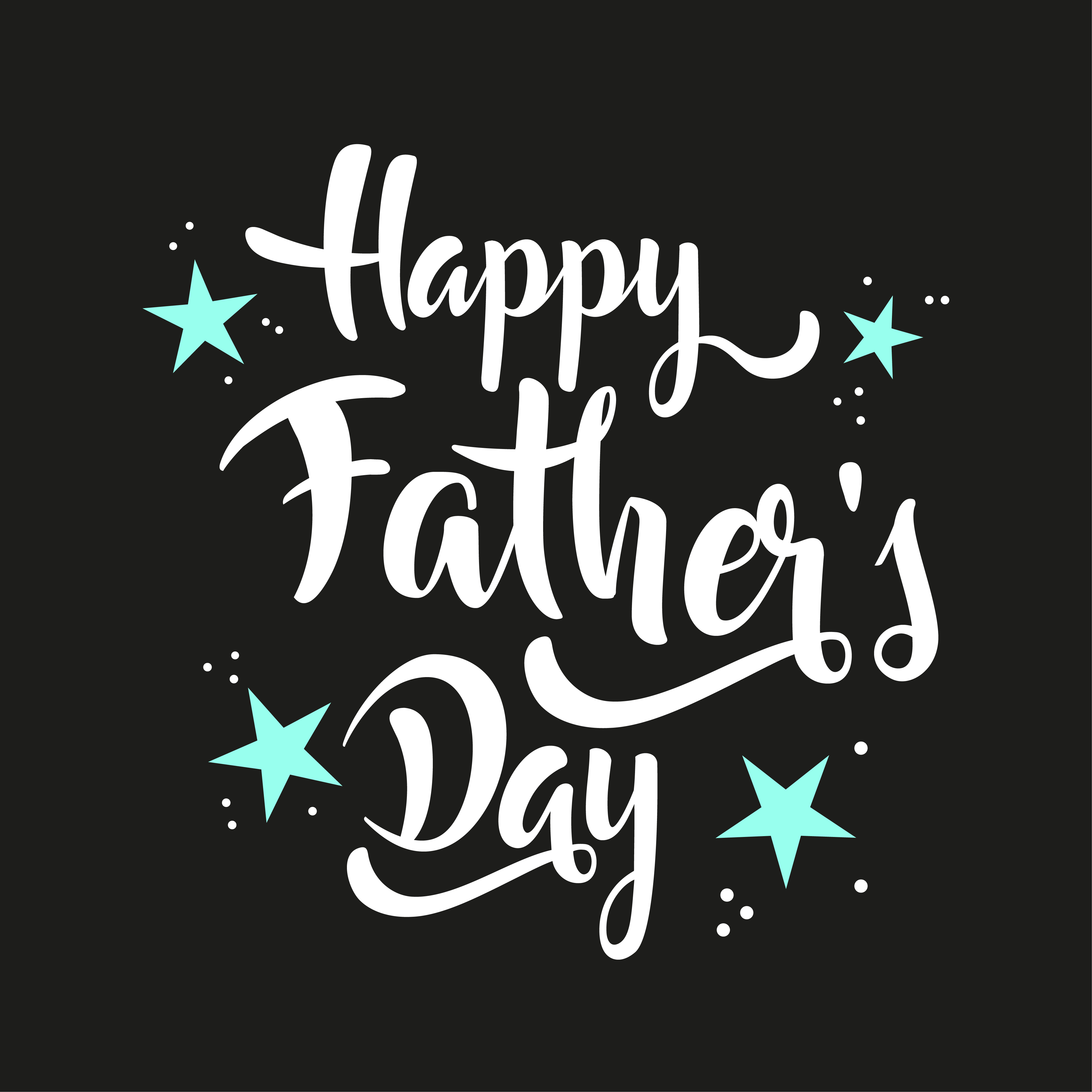 Download Happy Father's Day lettering whit stars. 336217 Vector Art at Vecteezy