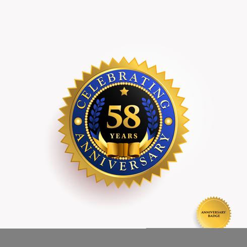 Years Anniversary Gold Badge vector