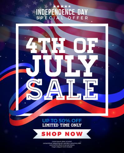 Fourth of July Sale Design  vector