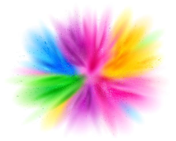 Colour powder explosion vector