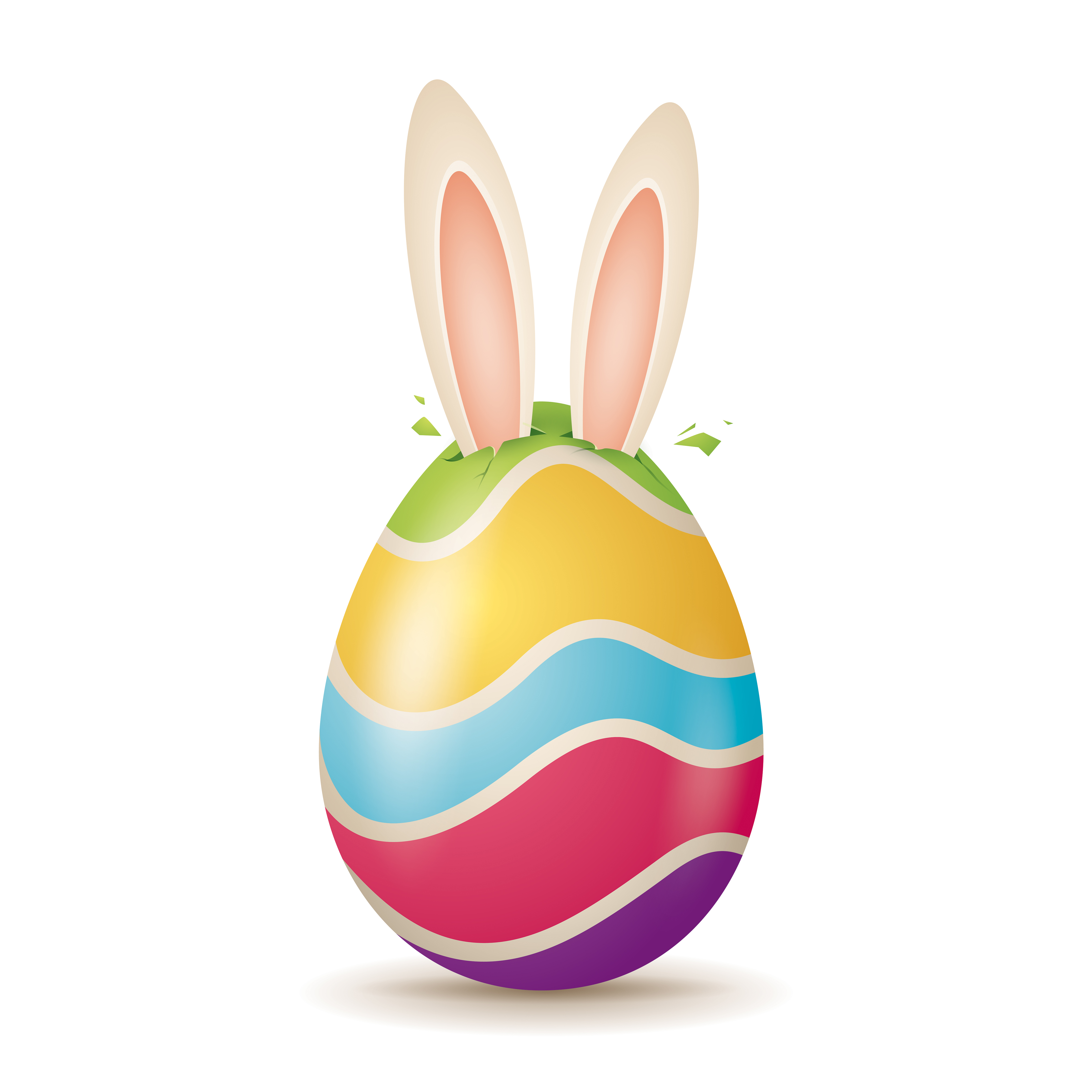 Download Easter bunny poking his ears out - Download Free Vectors ...