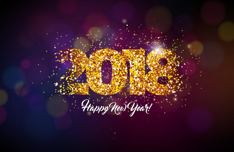 2018 Happy New Year Background  vector