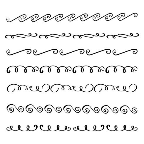 Hand made Flourishes Ornaments and Frames. vector